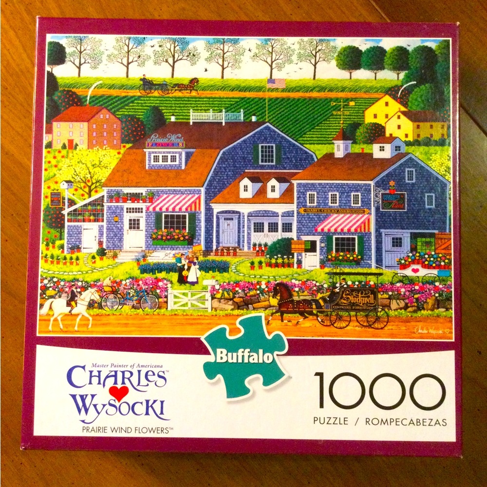 🧩 COMPLETE Charles Wysocki “Prairie Wind Flowers” puzzle 91400